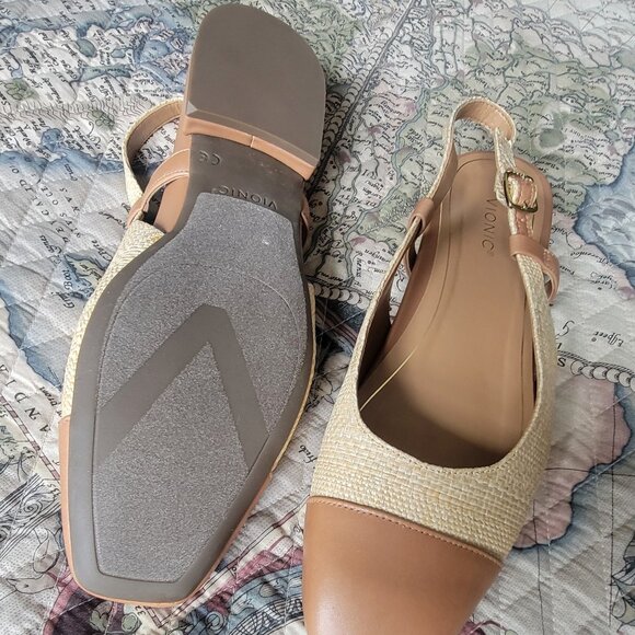 Voinic Leather Cap-Toe Flats - Petaluma Camel/Tan 9 Medium - Picture 2 of 6